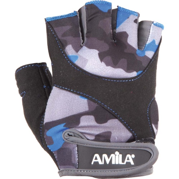 Γάντια Άρσης Βαρών AMILA Amara Lycra CamoBlue S-8330601