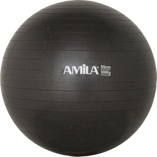 Μπάλα Γυμναστικής AMILA GYMBALL 55cm Μαύρη-95826