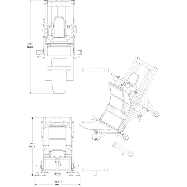 Πρέσα Bodycraft Hip Sled F660-44715