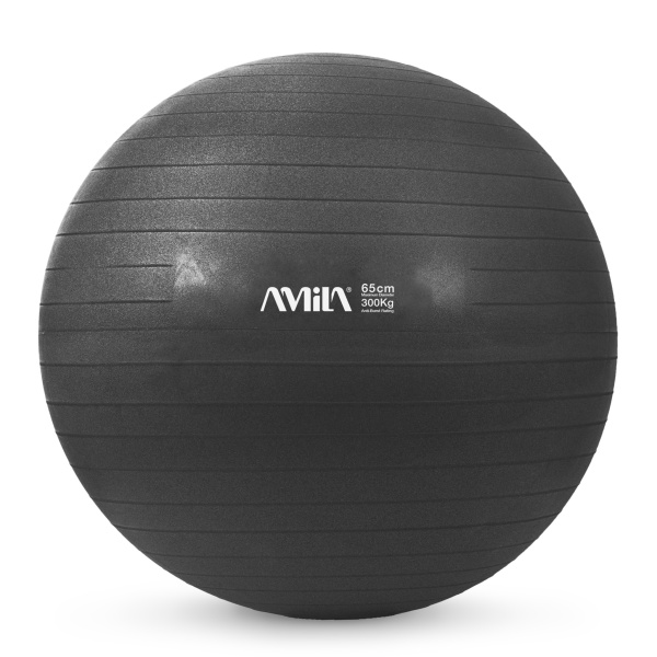 Μπάλα Γυμναστικής AMILA GYMBALL 65cm Μαύρη Bulk-48414