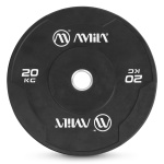 AMILA BUMPER PLATE SLIM DISC BLACK WHITE LETTERS 20KG