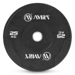 AMILA BUMPER PLATE SLIM DISC BLACK WHITE LETTERS 25KG