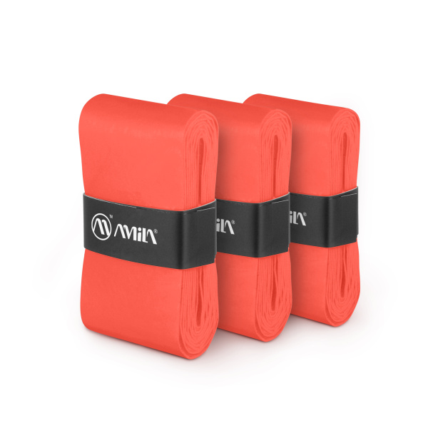 Ταινία Λαβής Ρακετών AMILA Overgrip Coral Red 3 Τεμ-45794