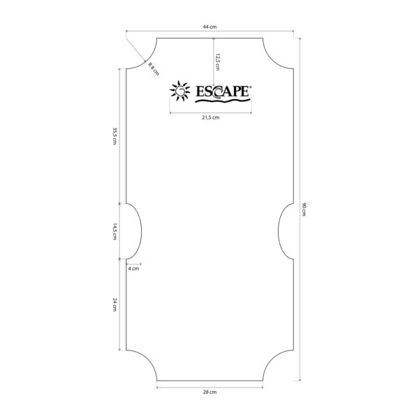Ανταλλακτικό Ύφασμα Escape High Back / Escape Plus Ασπρο/Γκρι-15926
