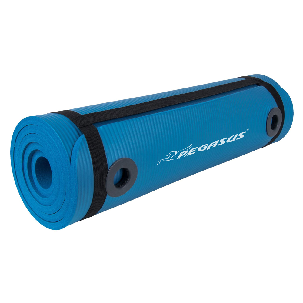 Στρώμα Γυμναστικής NBR με Κρίκους 183x61x1.5cm Μπλε Pegasus® Β-3016-15 - Image 2