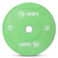 Δίσκος Color Bumper Plate Slim 50 mm 10 kg – Πράσινο-84847