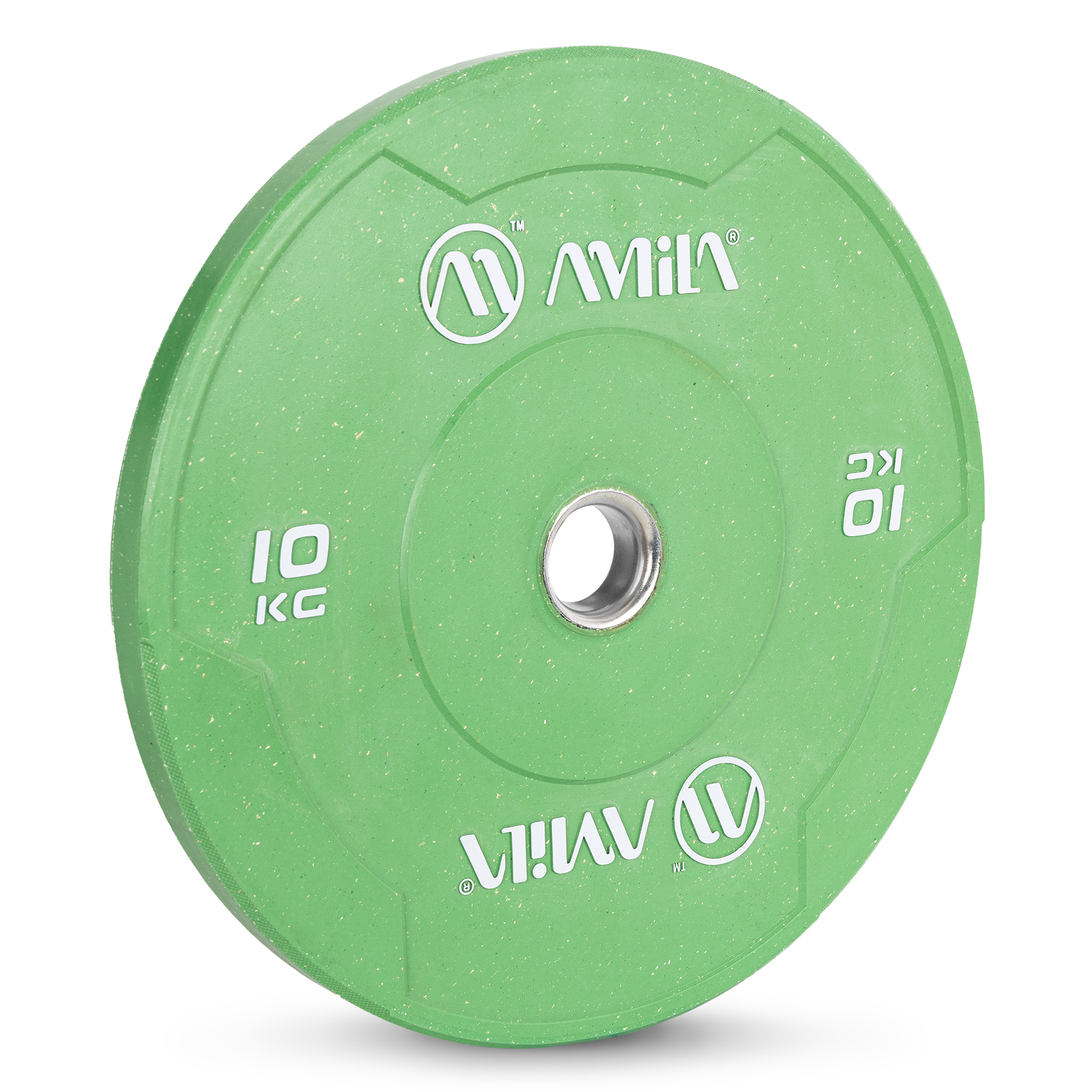 Δίσκος Color Bumper Plate Slim 50 mm 10 kg – Πράσινο-84847