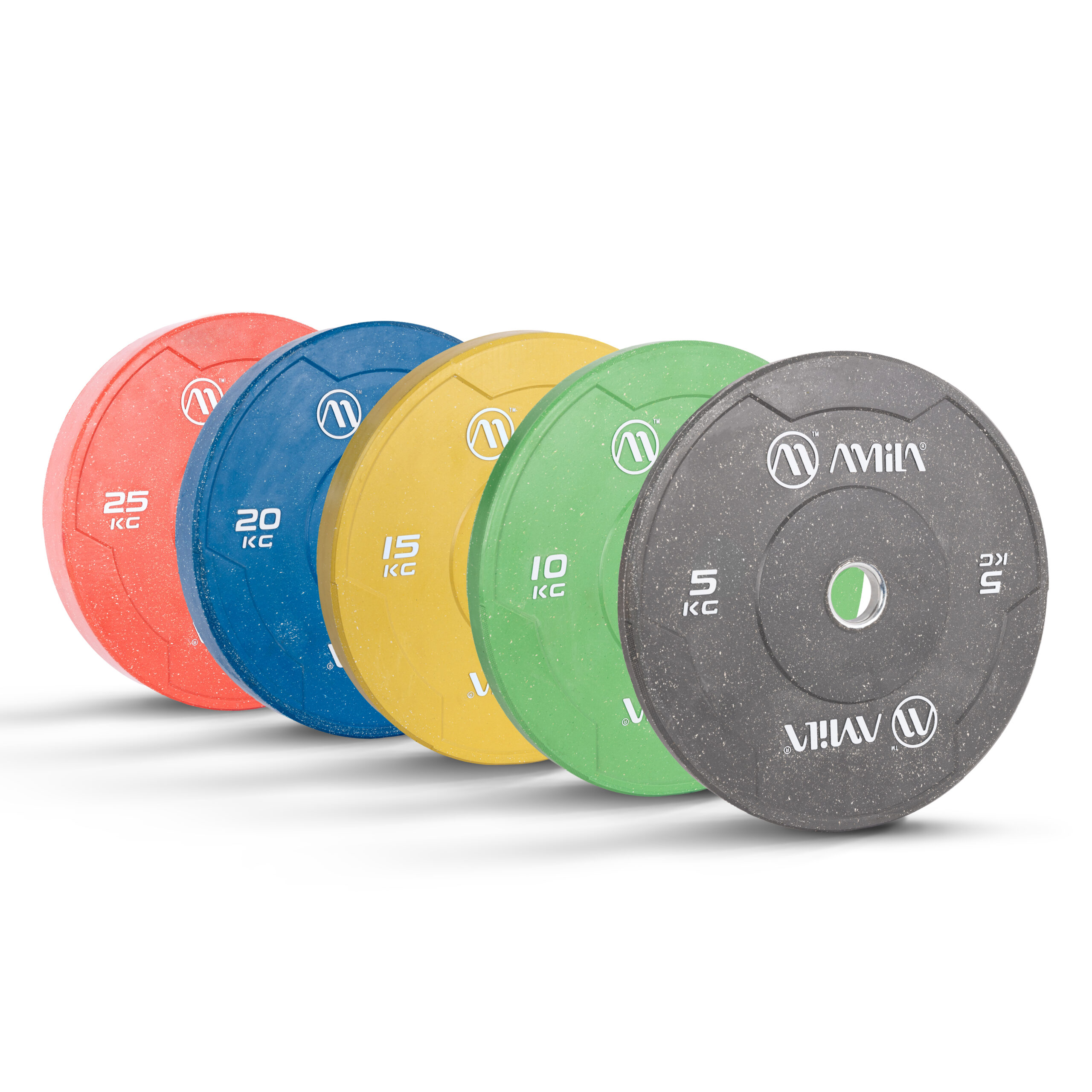 Δίσκος Color Bumper Plate Slim 50 mm 10 kg – Πράσινο-84847