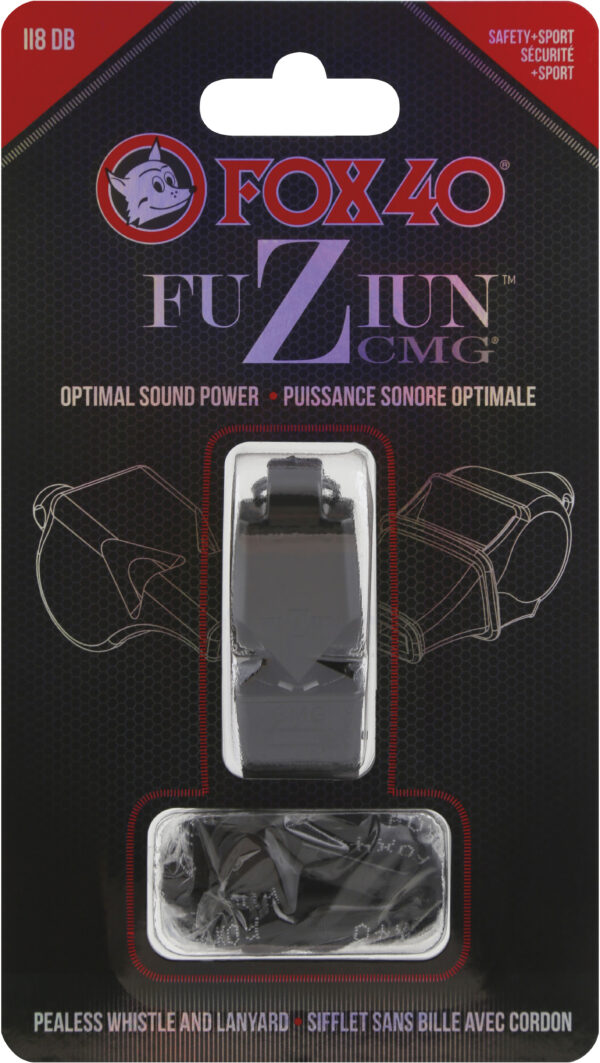Σφυρίχτρα FOX40 FUZIUN CMG Μαύρη με Κορδόνι-86030008