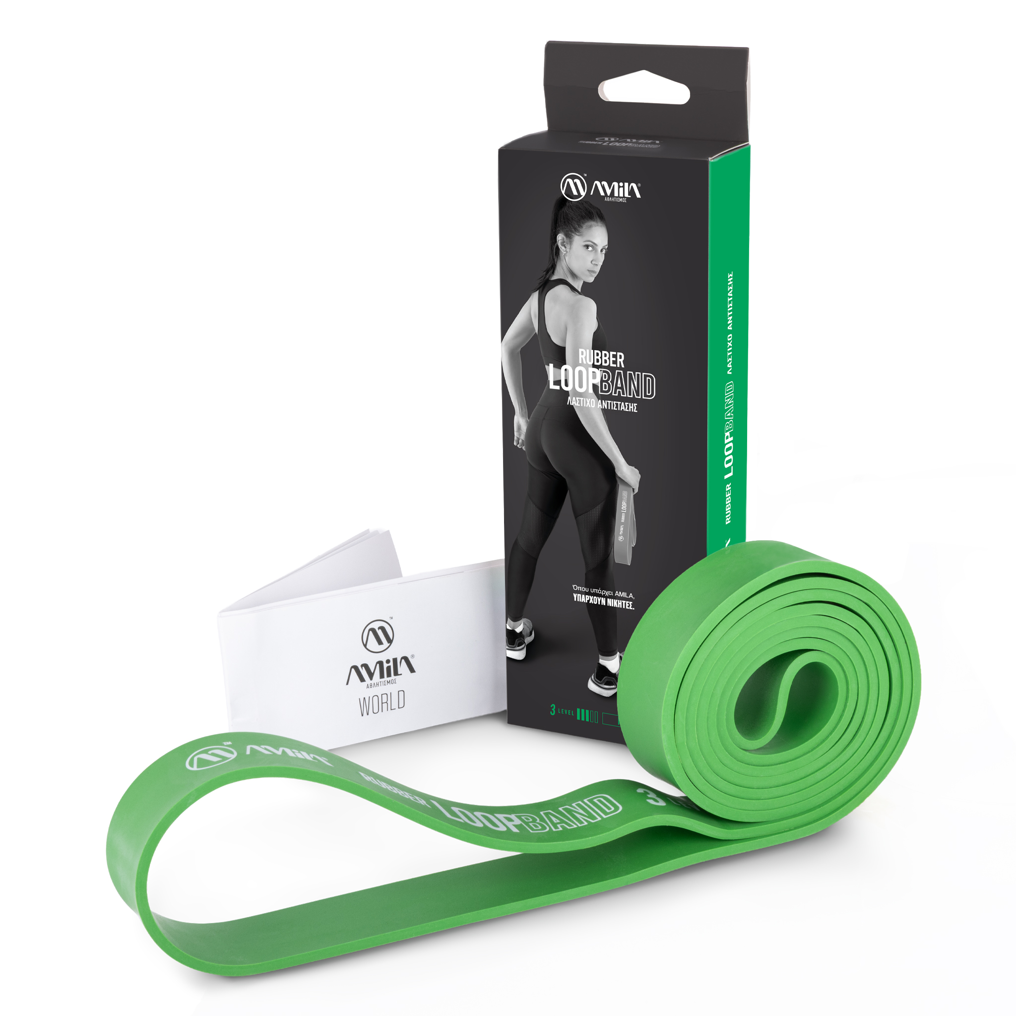 Λάστιχo Αντίστασης Rubber Loop Band Medium – Πράσινο-96609