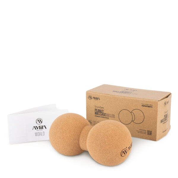 Κύλινδρος Αποθεραπείας Dhara Cork Peanut Φ8x16 cm από Φελλό-96809