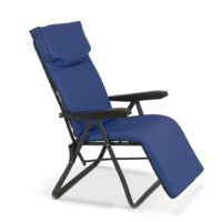 Πολυθρόνα 6 Θέσεων Μαύρου Σκελετού Μπλε Μαξιλάρι-15536